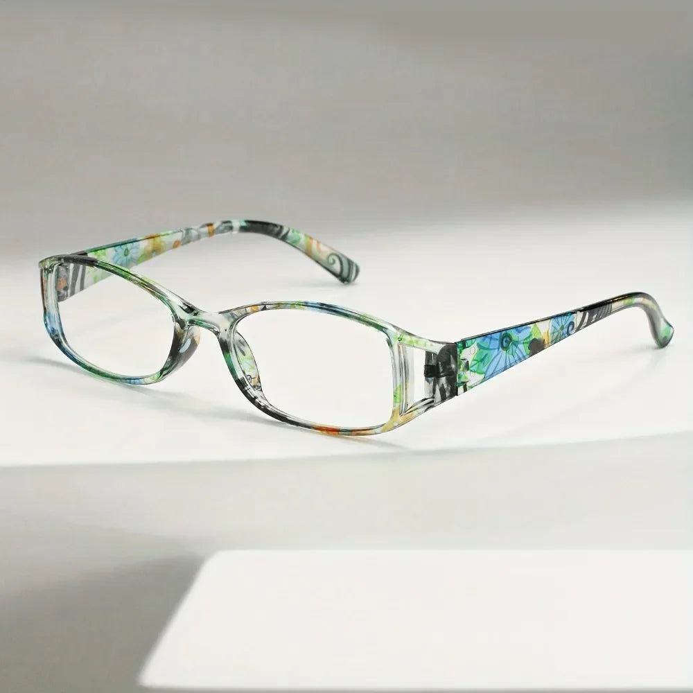 9 Pairs of Hot-selling Color Printing Reading Glasses, Stylish and Simple High Definition Lens, Comfortable and Portable Unisex Magnifying Glass Christmas Halloween Gift Recommendation, Random Color