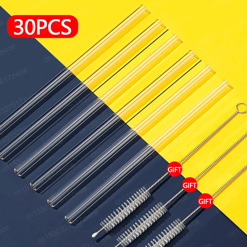 30cm Replacement Long Transparent Straw Compatible with Stanley 40/30 oz Cup Tumbler,for Stanley Clear Straws With Brush ﻿