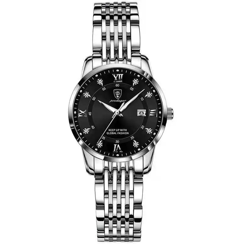 POEDAGAR Luxury Woman Watch Waterproof Stainless Steel Luminous Date Ladies Watch Fashion Simple Casual Women’s Quartz Watches