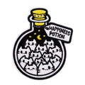 Cute Bottle Black Cats Embroidered Patches for Clothing Jackets Cartoon Patch DIY Iron on Patches Applique Accessories Sticker