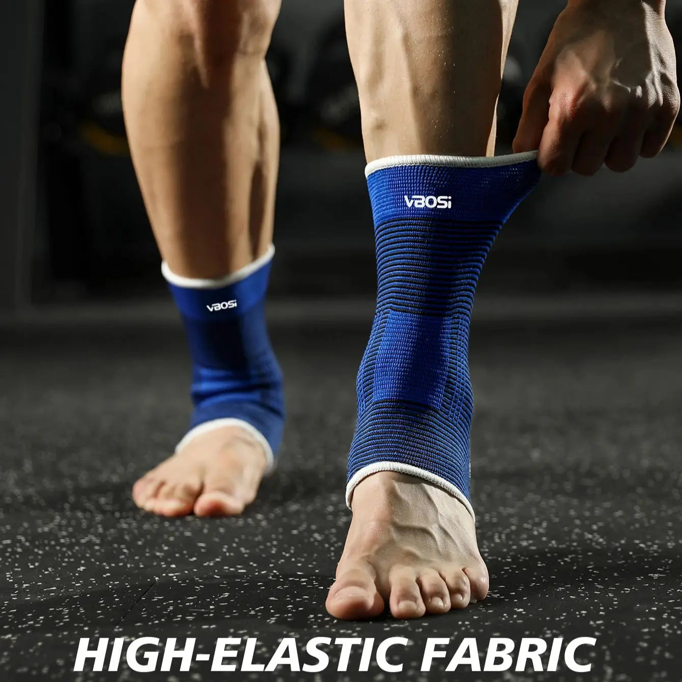 1 Pair One Size Elastic Breathable Ankle Support Sleves for Running Basketball Cycling