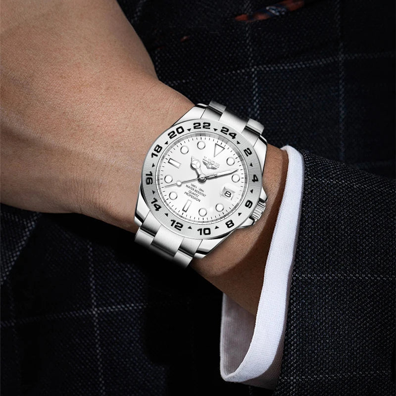 LIGE Hot Sell Men Watch Sport Mens Watches Top Brand Luxury  Military Waterproof Full Steel Quartz Clock Men Relogio Masculino