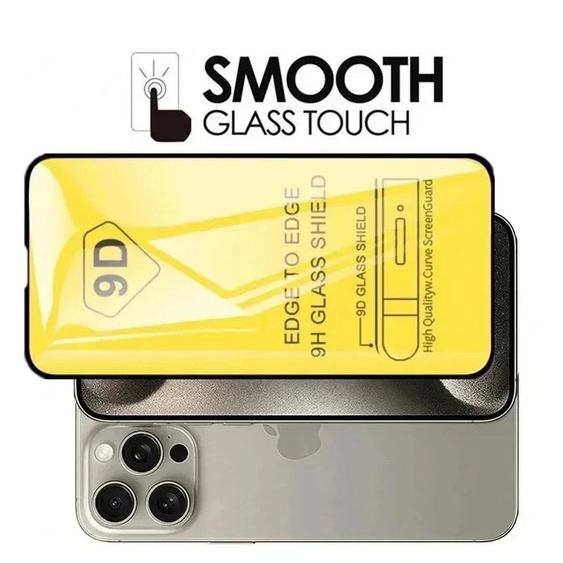 5Pcs 9D Protective Glass For iPhone 14 11 12 13 15 16 Pro Max Mini 7 Plus Screen Protector For iPhone XS MAX X XR Tempered Glass