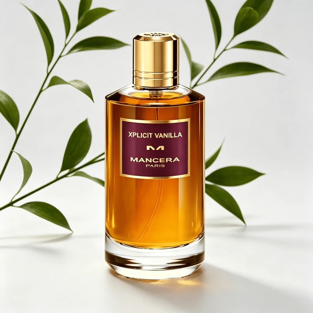 Mancera Paris Xplicit Vanilla Eau de Parfum 120ML Long Lasting Rich Creamy Warm Vanilla Woody Fragrance Unisex Perfume Amber Liquid Octagonal Bottle Luxurious Evening Scent Holiday Gift for Him and Her