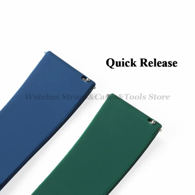 18mm 20mm 22mm 24mm Quick Release Silicone Watchband for Huawei Watch GT4/GT3 46mm for Seiko for Omega for Fossil Rubber Straps