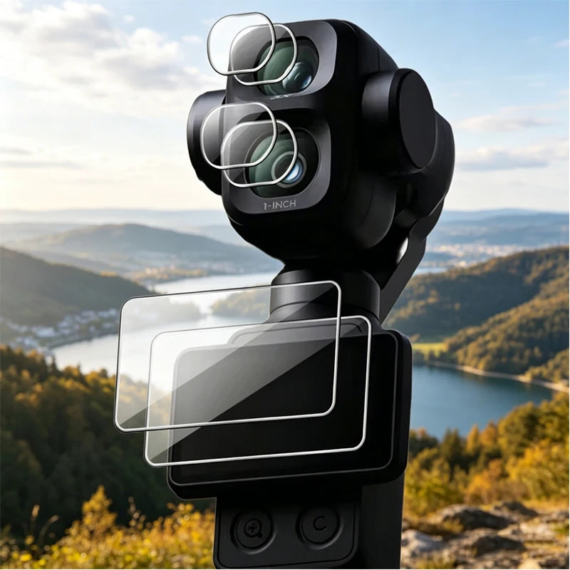 Tempered Glass Flim for DJI Osmo Pocket 4 Pro Action Camera Accessories Screen Protector Lens Film Cover for Pocket 4P