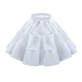 Women Girls Short Crinoline Petticoat Adult Elastic Waist Underskirt for Wedding Dress Cosplay Big Hem Dress White Skirt