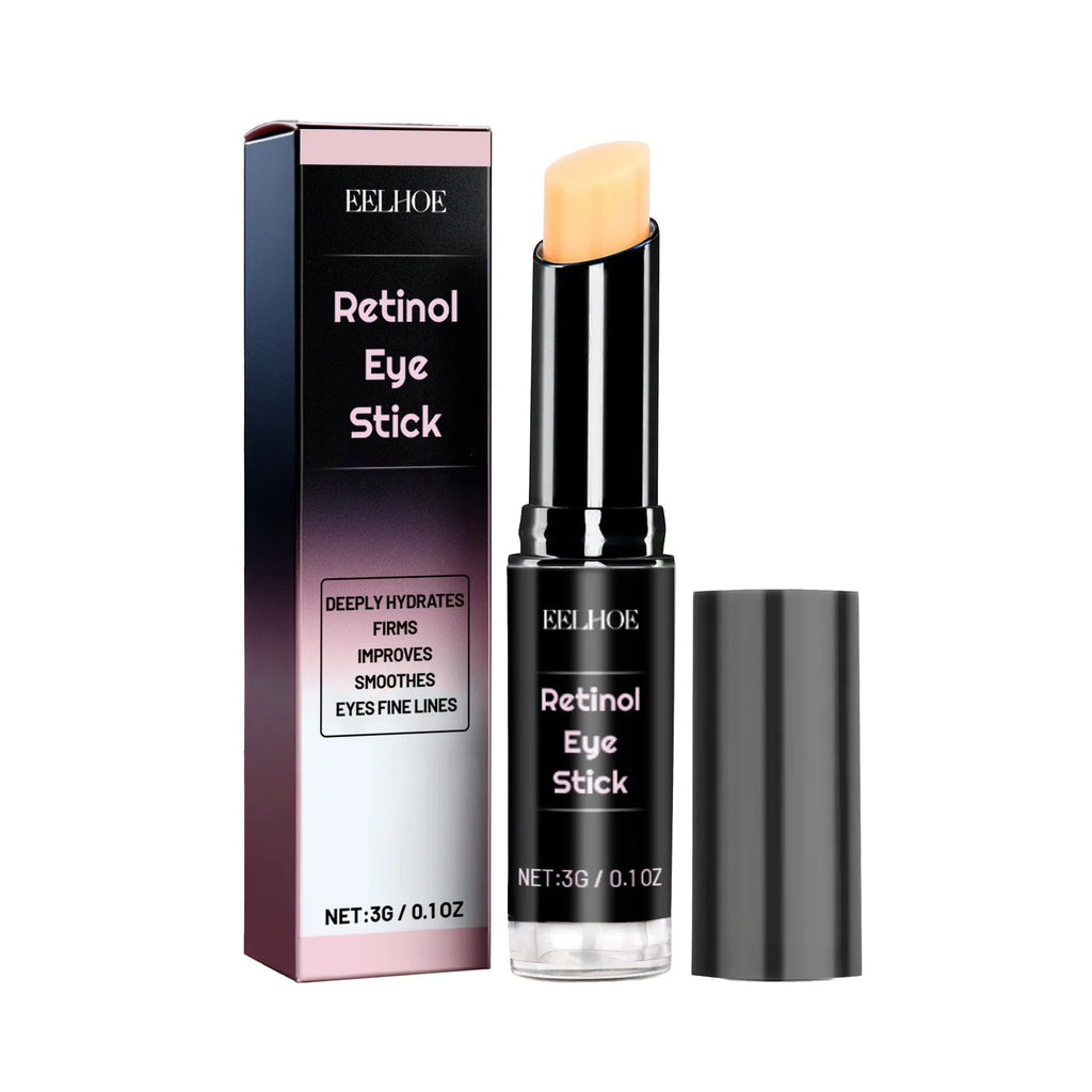 Retinol Eye Stick for Lifting Firming Dark Circles Remover Fade Fines L-ine Eye Bags Treatment Improve Puffiness Eye Balm Stick