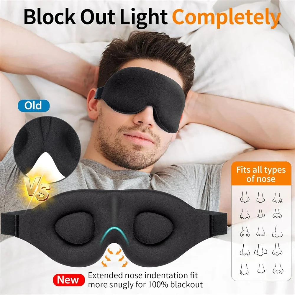 3D Eyepatch Sleeping Mask Block Out Light Soft Paded Sleep Rest Relax Aid Cover Patch Blindfold Face Shade Eyeshade Eyes Patchs