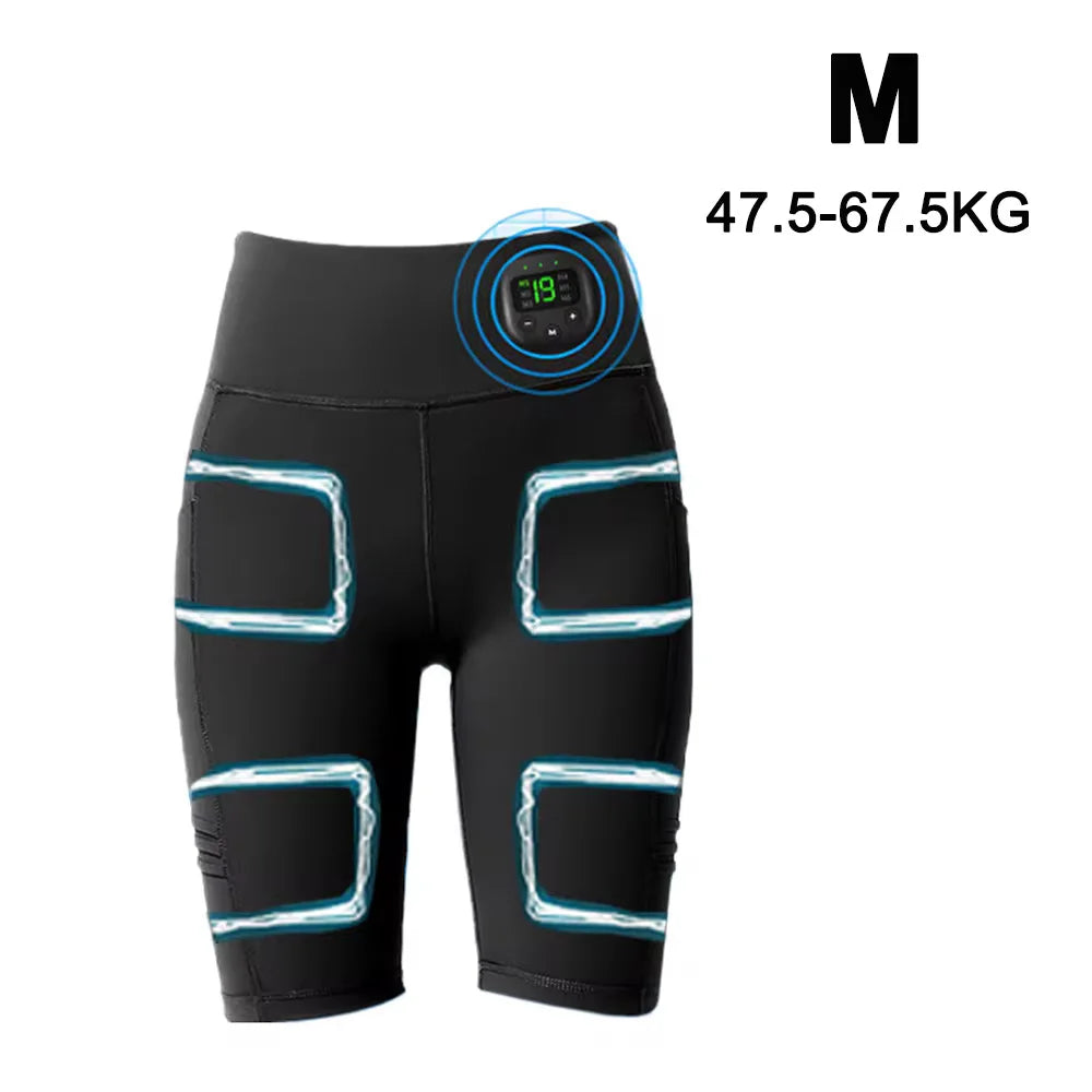Intelligent Yoga Shorts EMS Micro Current Massage Stimulates Buttocks Muscles Lifts Buttocks And Shapes Training Pants USB