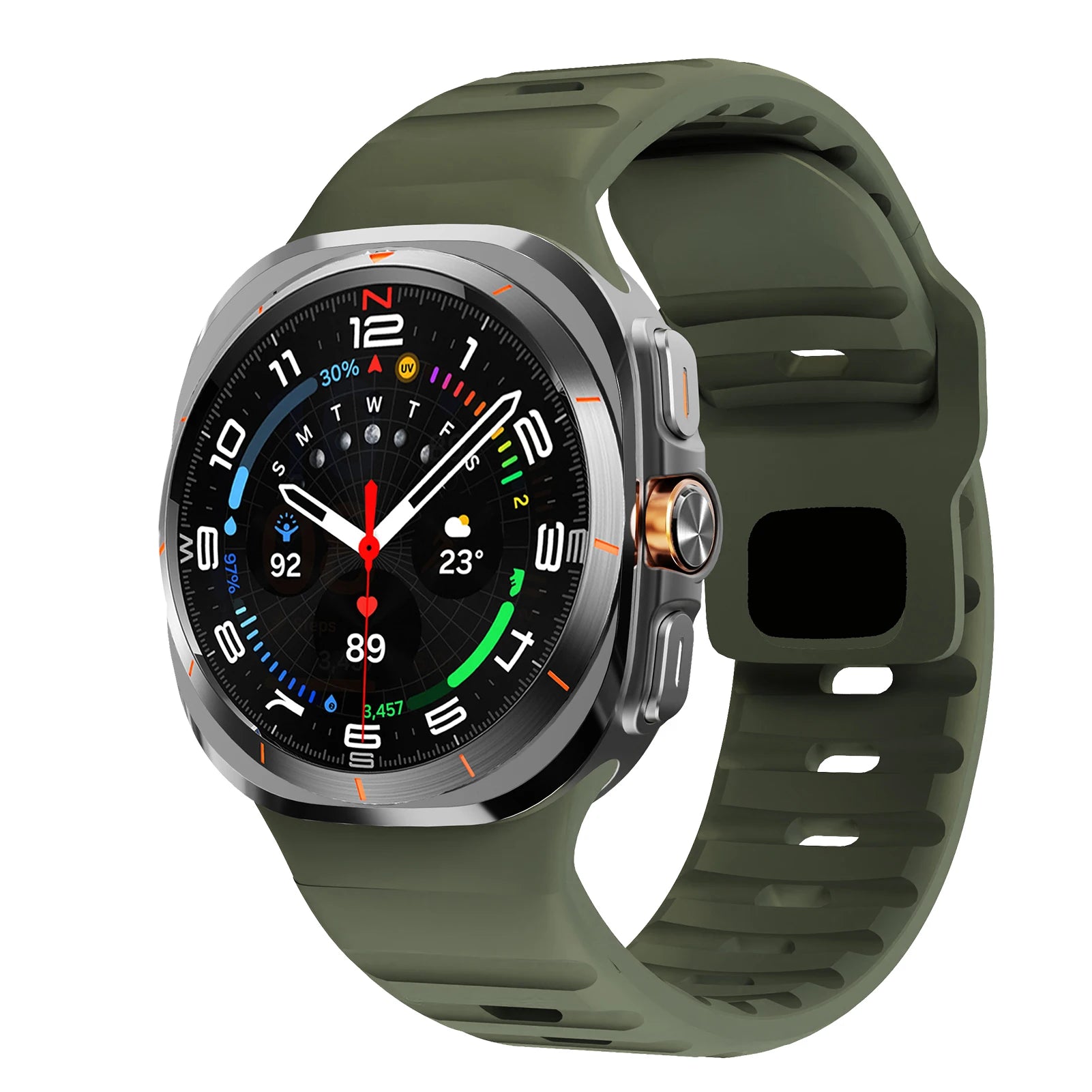 For Samsung Galaxy Watch 7 Ultra Strap 47mm Accessories correa Sport Silicone Bracelet For Samsung Galaxy Watch ultra band 47 mm