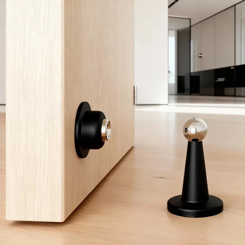 No-Drill Door Stopper for Room Bedroom Door Fixed Wall Protection Anti-Collision Household Silicone Strong Suction Floor Stopper
