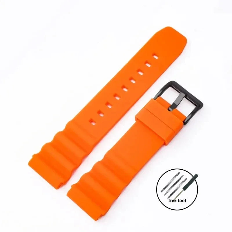 Silicone Watch Band 20mm 22mm For Rolex SUBMARINER Waterproof Diving Bracelet For Citizen For Seiko SKX007 SRP777J1 Sports Strap