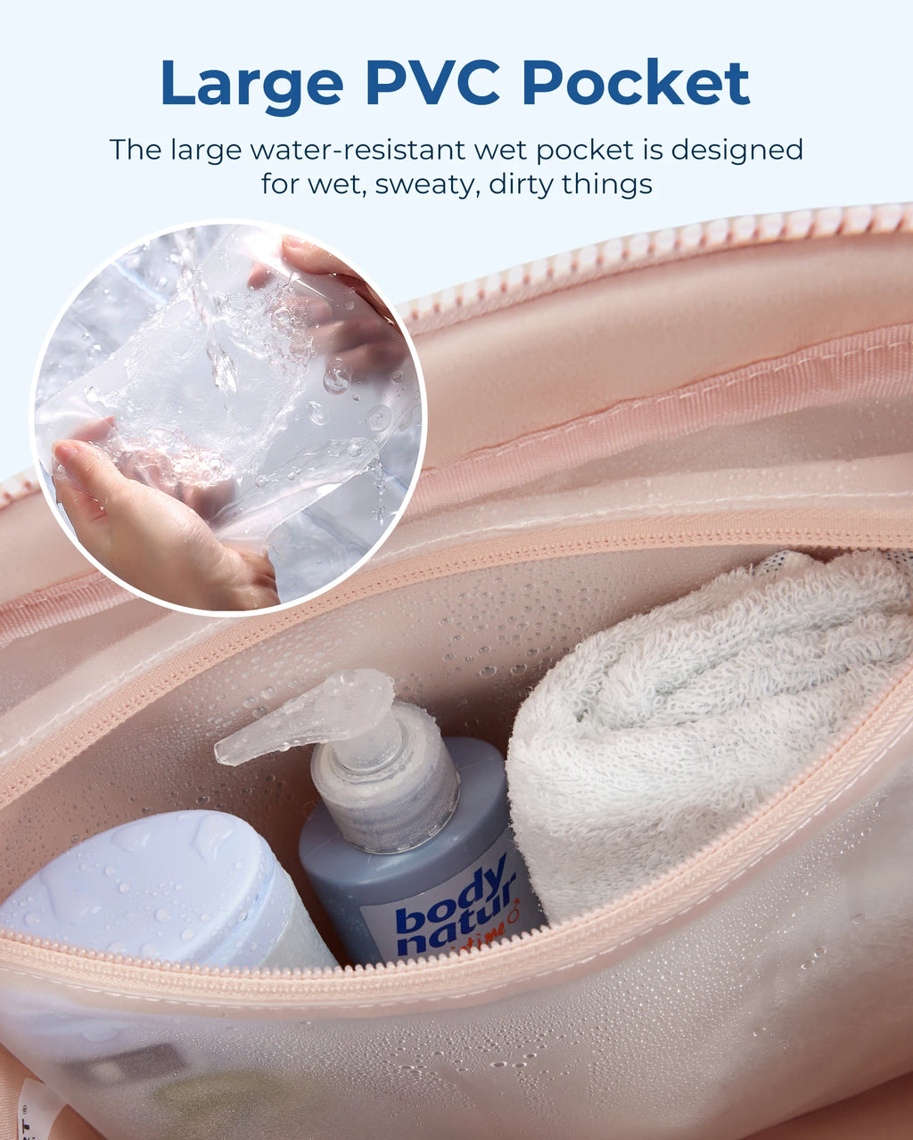 BAGSMART Travel Duffel Bag Gym Bag for Women with Wet Pocket Carry On Weekender Shoulder Boston Bag Waterproof Beach Bags