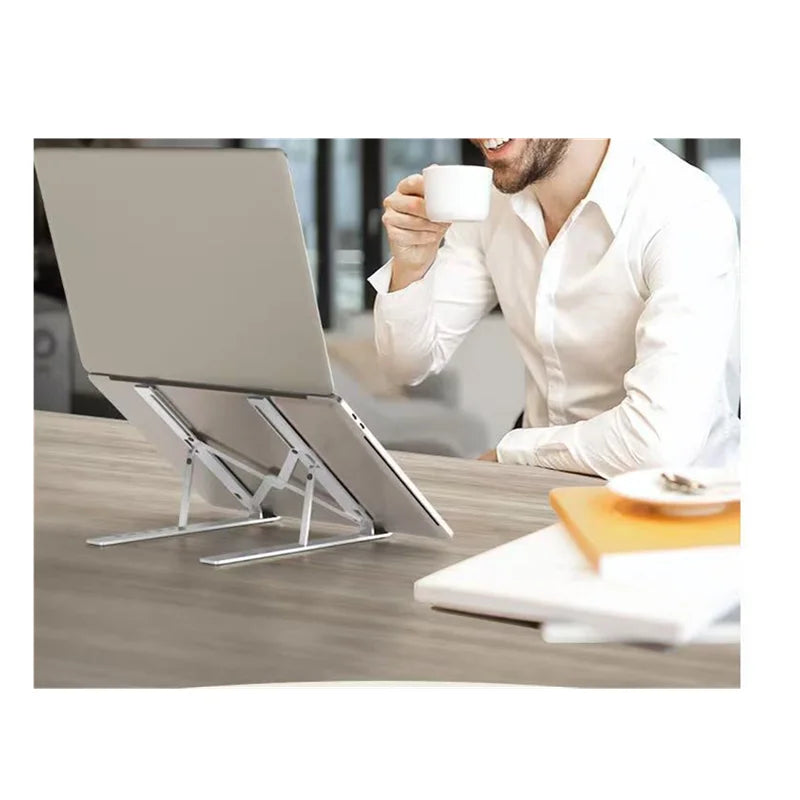 Foldable Laptop Stand Cooling Notebook Bracket Adjustable Ergonomic Laptop Support Base Holder Laptop Tablet Accessories Stands
