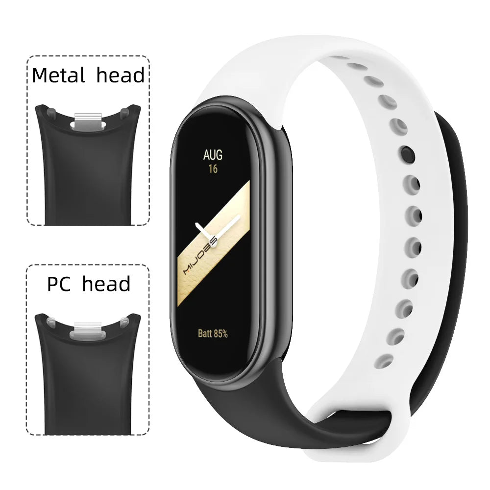 Bracelet for Mi Band 10 Strap for Mi Smart Band 10 9 8 NFC SmartWatch Sport Silicone Rubber Wristband Correa Miband 8 9 Strap