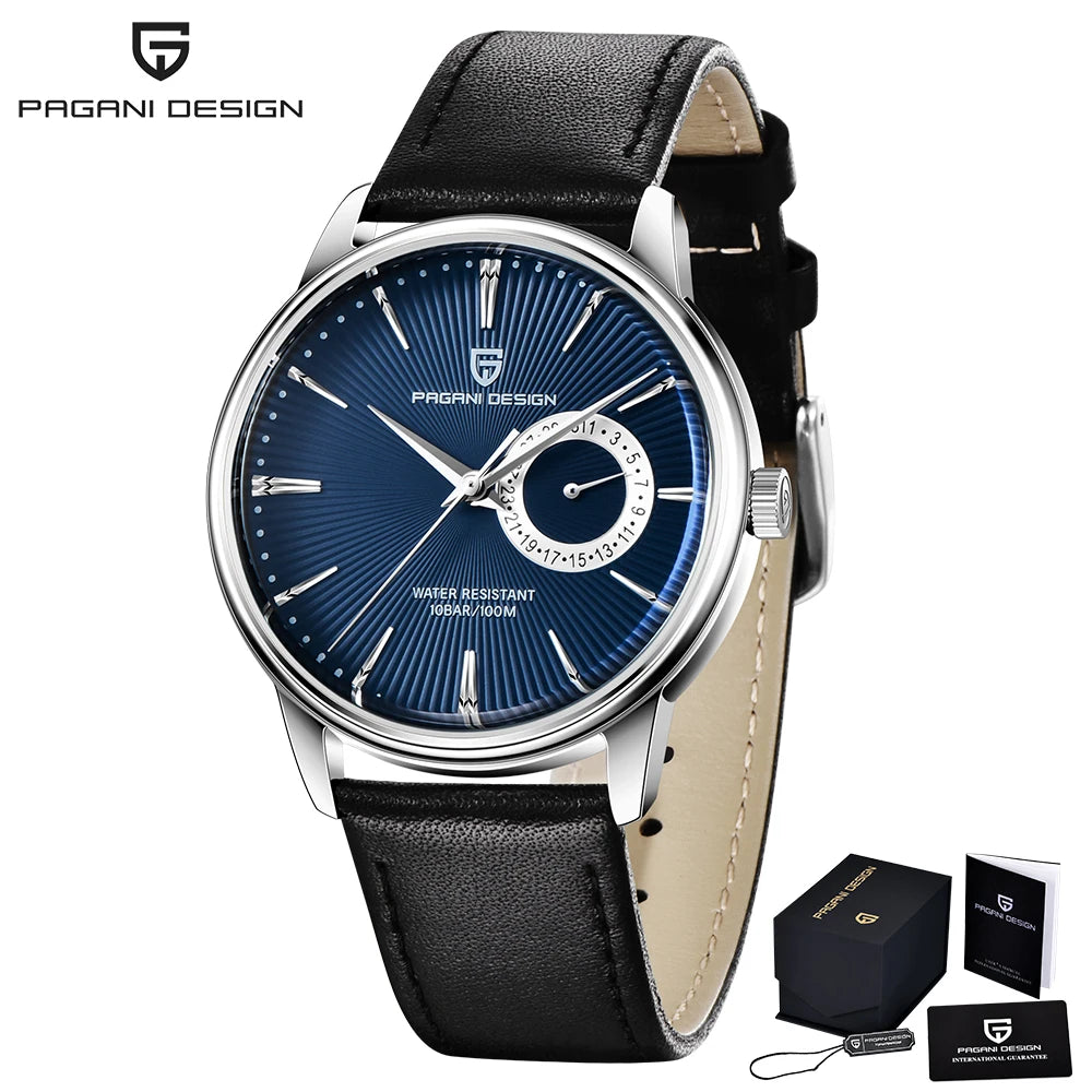 Original PAGANI DESIGN 1654 Fashion Casual Sports Watch Men Military Watch Stainless Steel Waterproof Quartz Watch Reloj Hombre