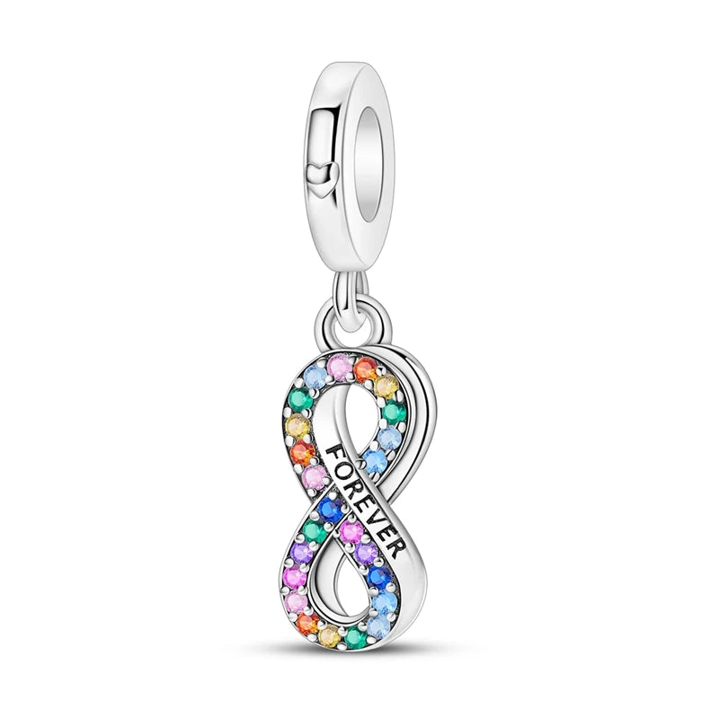 Charms Beads 925 Sterling Silver Tree of Life Peach Heart Sweet Love Charms Fit Pendants Bracelets Necklaces Women Jewelry Gift