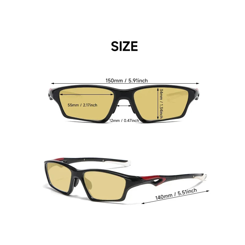 High Quality Night Vision Polarized Sunglasses Men Women Sports Riding Glasses TR90 Cycling Eyewear UV400 Goggle