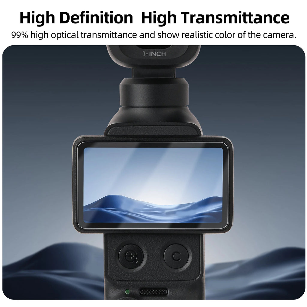 Sunnylife Tempered Glass Film for DJI Pocket 4P/4/3 Screen Film & Remote Control Film Combo for DJI Osmo Pocket 4P Accessories