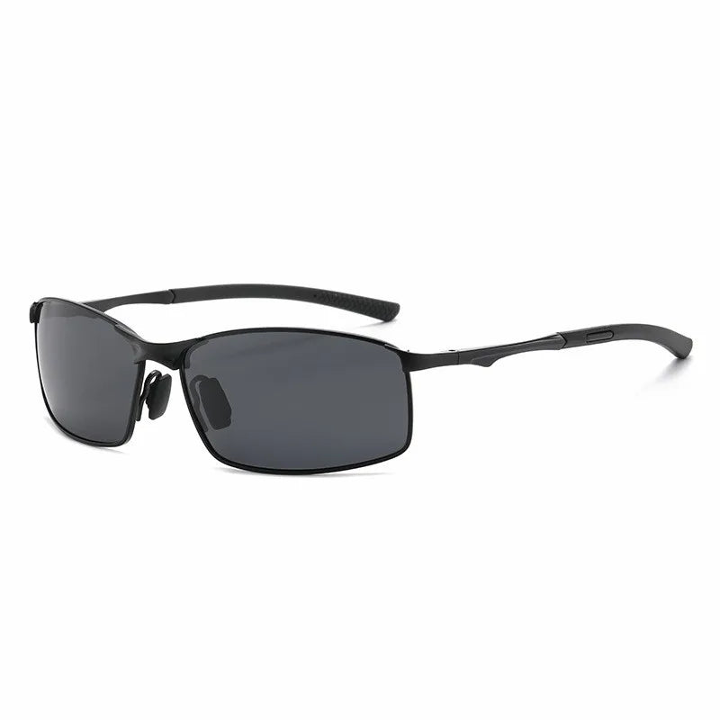 Rectangle Metail Frame Polarized Sunglasses Men Brand Designer Color Changing Sun Glasses Driving Oculos De Sol UV400