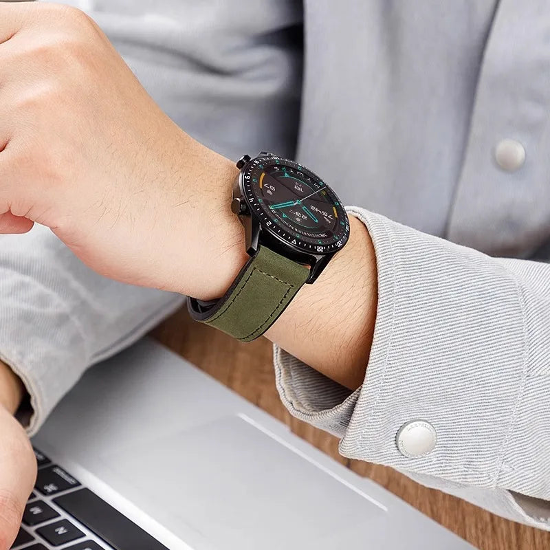 Leather Silicone Strap For Xiaomi Watch 2 Pro S4 S3 S2 S1 Pro Active 22mm Magnetic Watch Band For Mi Watch Color Miwatch Color 2