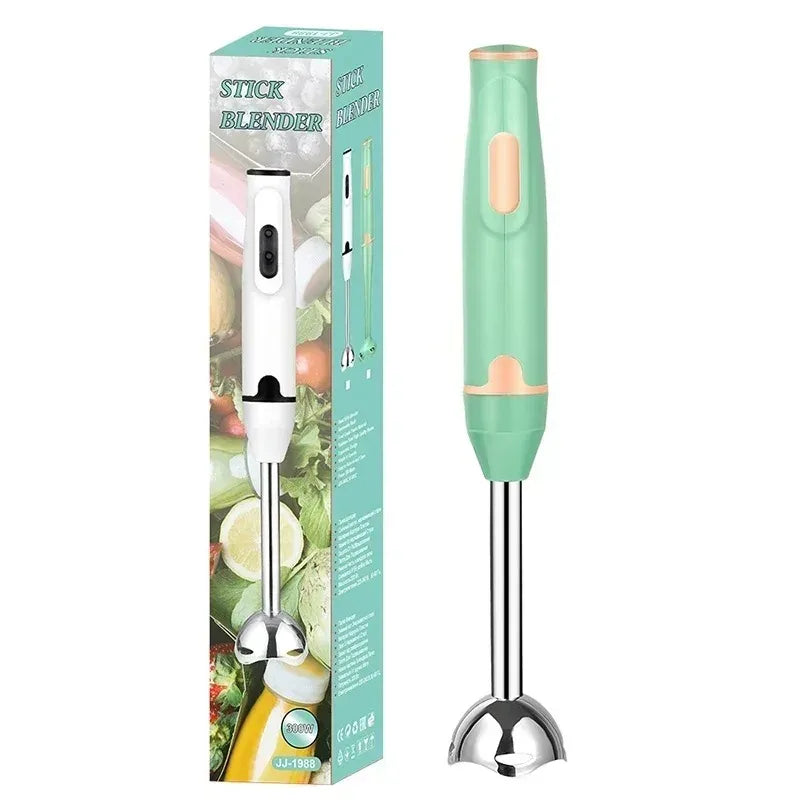 3-in-1 Handheld Electric Food Mixer for Eggs and Vegetables with Stainless Steel Whisk Blender and Chopper Kitchen Utensil