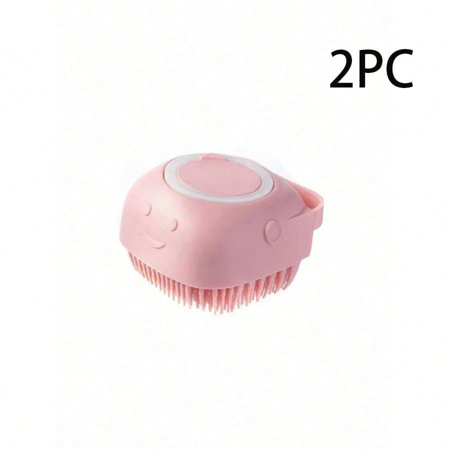 Pet Shampoo Brush,Dog/Cat Bath Brush, Silicone Pet Brush With Shampoo Dispenser,Pet Grooming,Silicone Massage Rubber Bath Comb With Shampoo Dispenser,Dog Brush, Cat Brush,Cat Bath, Dog Bath,Dog/Puppy Massage Brush,Pet Silicon