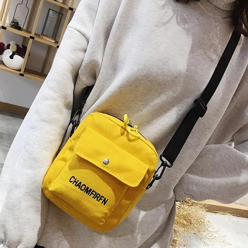 Women Shoulder Bag Fashion Pure Color Casual Tote Outdoor Bag Canvas Handbag Zipper Messenger Messenger Bags Sac Main Femme