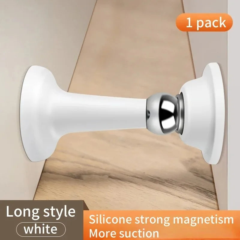 No-Drill Door Stopper for Room Bedroom Door Fixed Wall Protection Anti-Collision Household Silicone Strong Suction Floor Stopper
