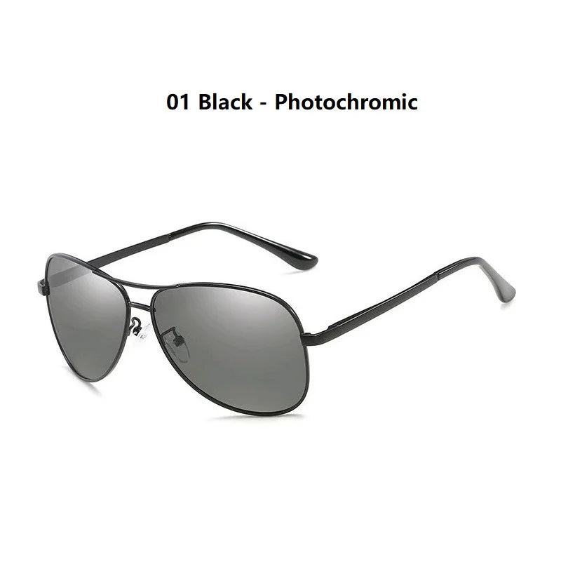 Luxury Photochromic Pilot Polarized Sunglasses Men Women Driving Chameleon Sun Glasses Change Color Day And Night Eyewear