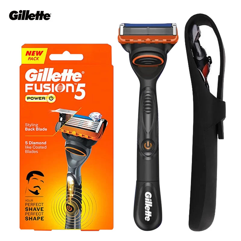 Gillette Fusion 5 FlexBall Power Razor 5 Blade Coating Micro-Vibration Technology Men's Shaver with Precision Trimmer