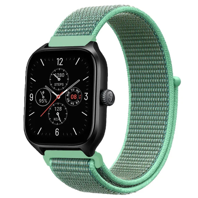 20mm 22mm Nylon Loop Strap for Amazfit GTR 47mm/GTR4 3 Pro/GTS 4 mini/3 Bracelet for Amazfit Balance 3 2/bip 5 6 Max/Stratos 2 3