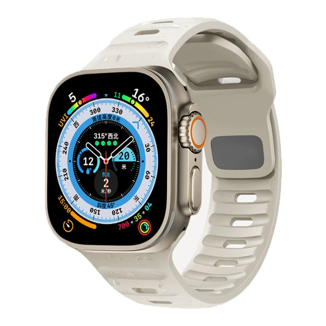 Strap For Apple Watch Band 49mm 44mm 45mm 41mm 40mm 42mm 38mm Soft Silicone sport Bracelet iwatch Serise 8 7 SE 6 5 9 Ultra 49mm