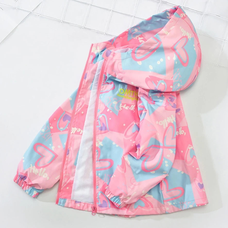 Girls Jacket Teenager Autumn Winter Casual Windproof Children Outdoor Overcoat