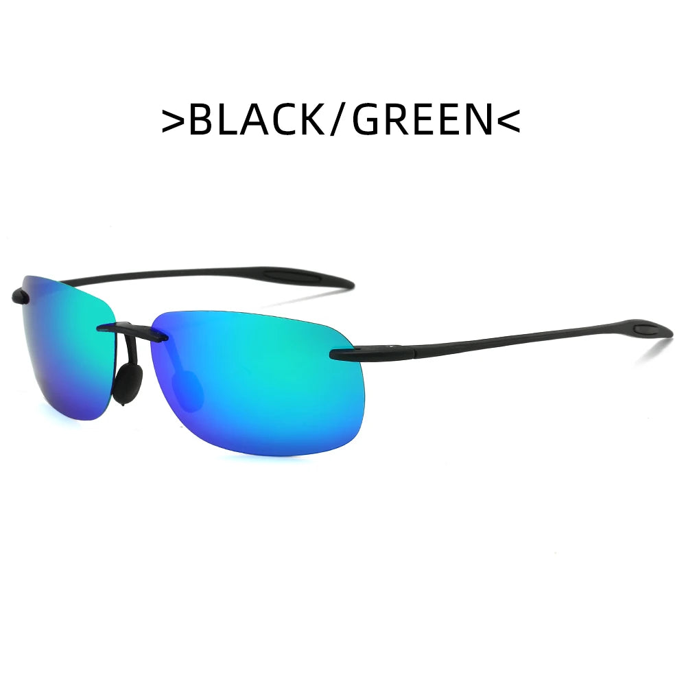 New Ultra-light Frameless Colorful Polarized Sunglasses for Men and Women TR90 Material Suitable for Leisure and Vacation UV400
