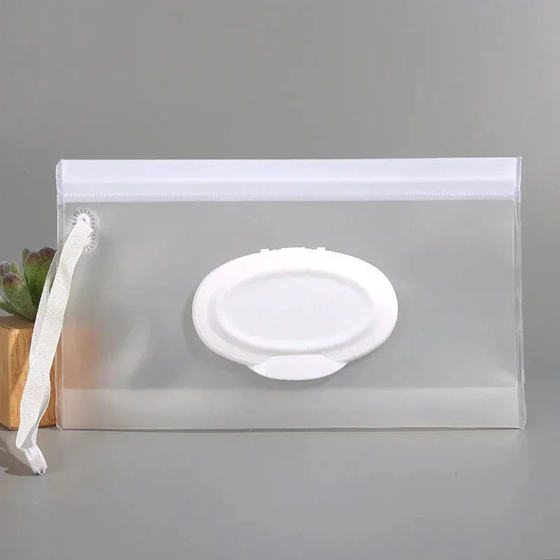 EVA Baby Wet Wipe Pouch Snap-Strap Refillable Wet Wipes Bag Flip Cover Tissue Box Outdoor Useful Baby Stroller Accessory
