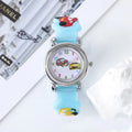 Fashion Color Cartoon Car Children's Watch Primary School Boy Children's Watch 3D Silicone Strap Gift