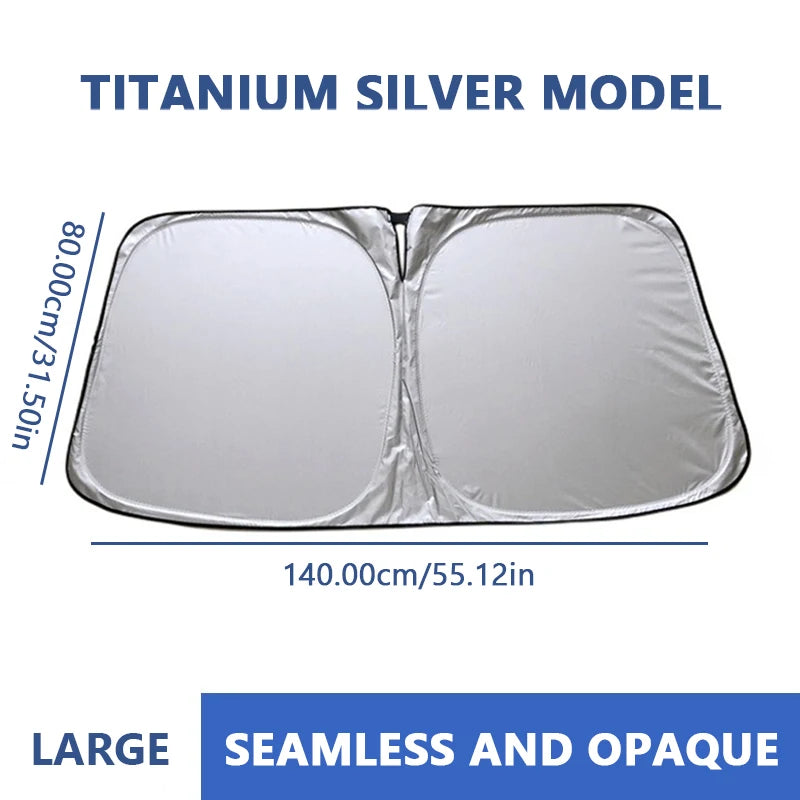 SEAMETAL Car Windshield Sun Shade Cover Foldable Front Window Sun Visor Blocks UV Refletive Car Parasol Sunshade Protector Cover