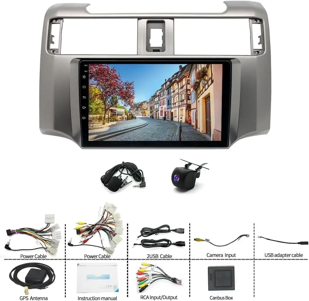 For Carplay Android Auto 9 Inch Touch Screen Android 15 Player Bluetooth GPS Navigation for Toyota 4Runner 2009-2019 Multimedia