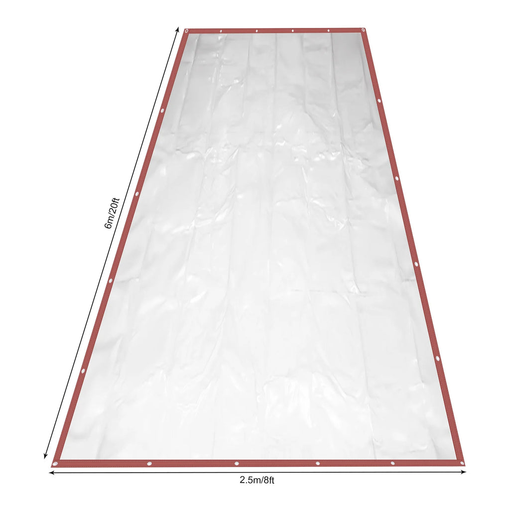 PVC Rainproof Tarpaulin Waterproof Heavy Duty Transparent PVC Tarp High Toughness for Patio Canopy Camping Agriculture Storage