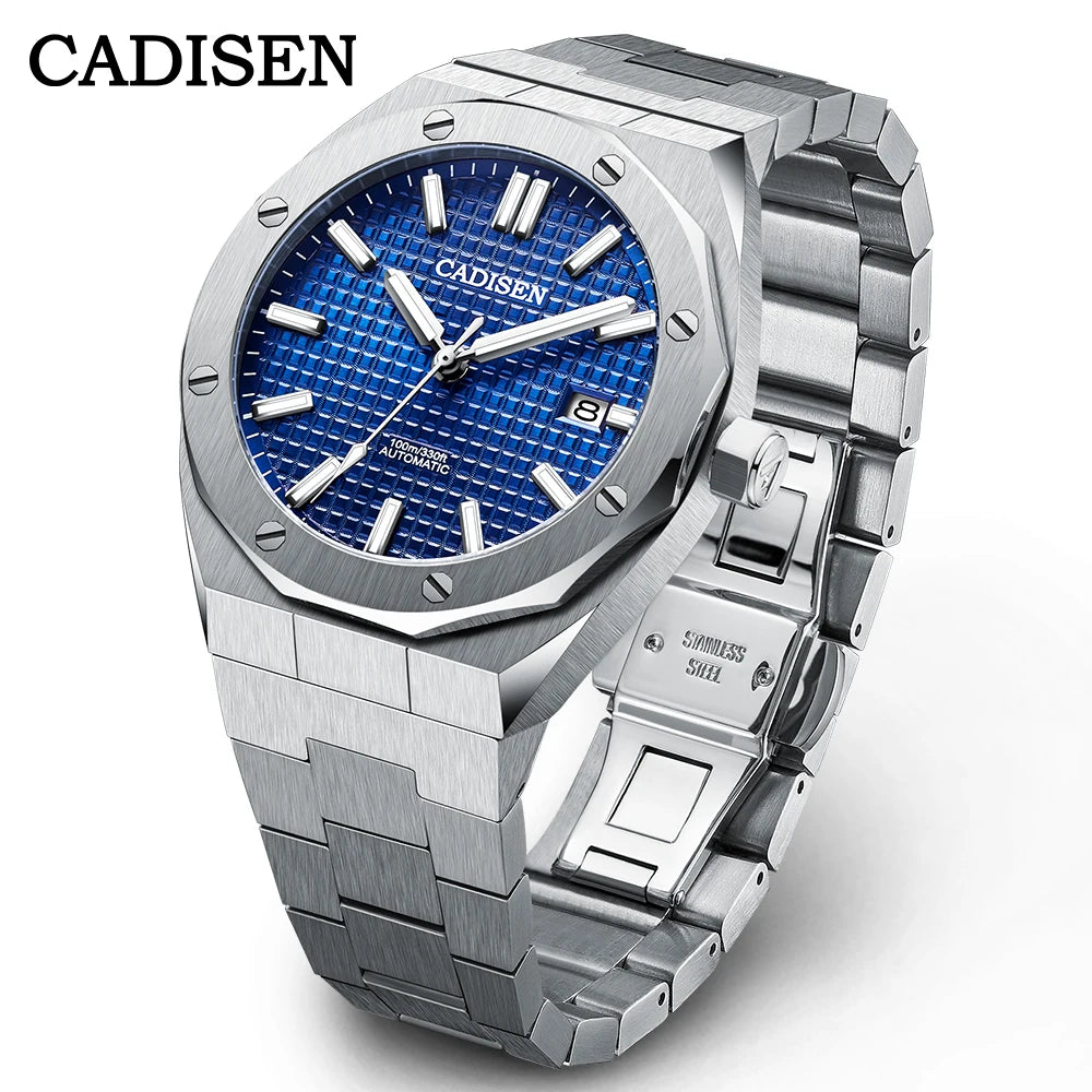CADISEN Automatic Mens Watches Fashion Top Brand Stainless Steel Sapphire Glass MIYOTA 8215 Watch Men Mechanical Wristwatch
