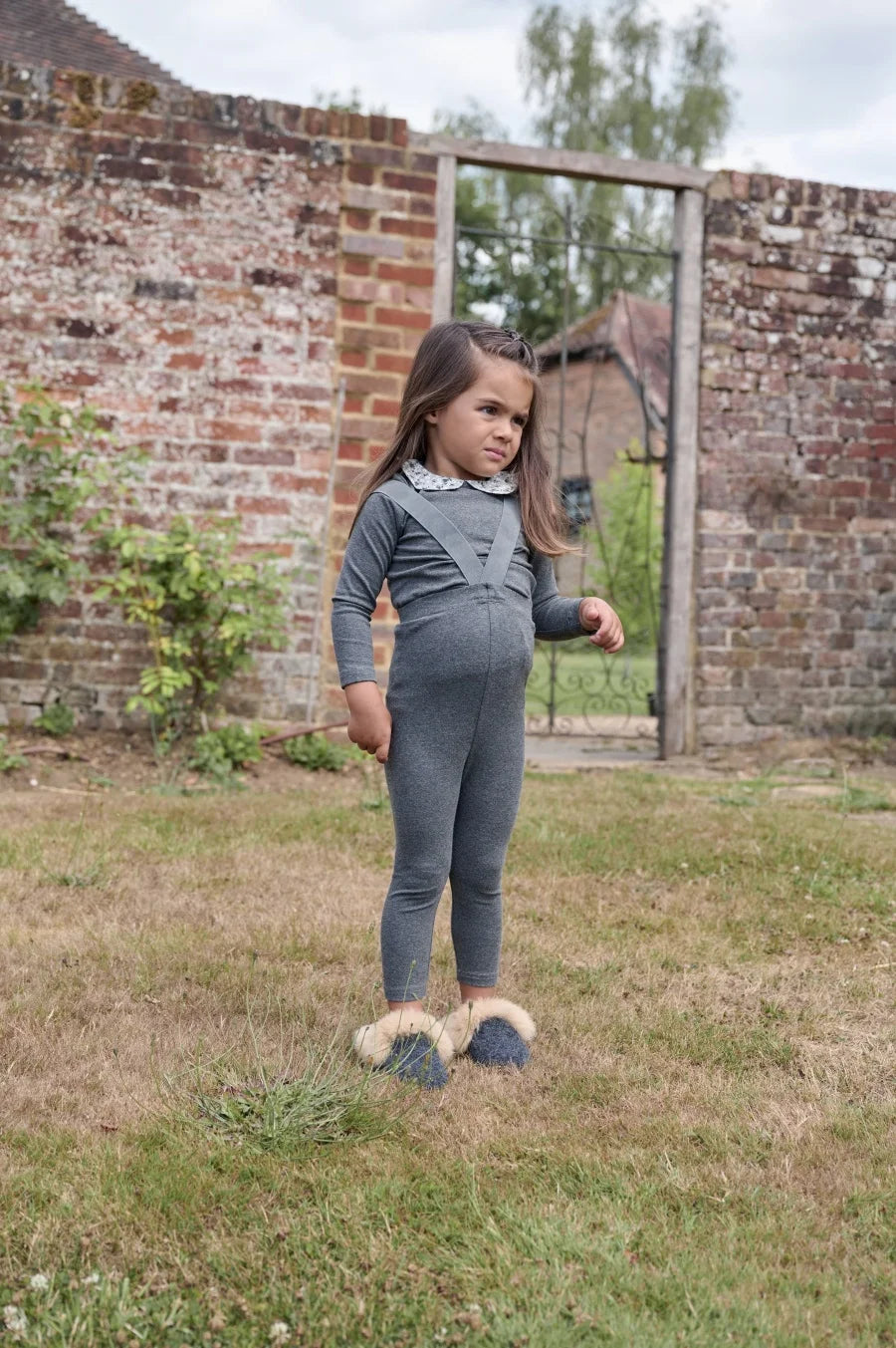 Clearance sale AS AW25 Grey denim collection + jersey ribbing family matching clothes boys girls clothing