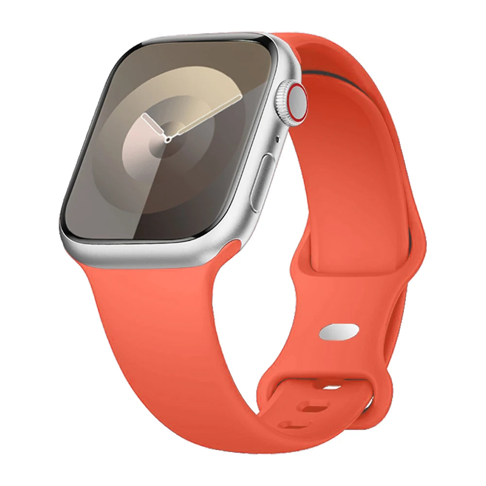 Strap for apple watch band 40mm 44mm 45mm 49mm 41mm 46mm 42mm silicone correas bracelet iwatch series 3 5 6 7 8 9 ultra 2 se 10
