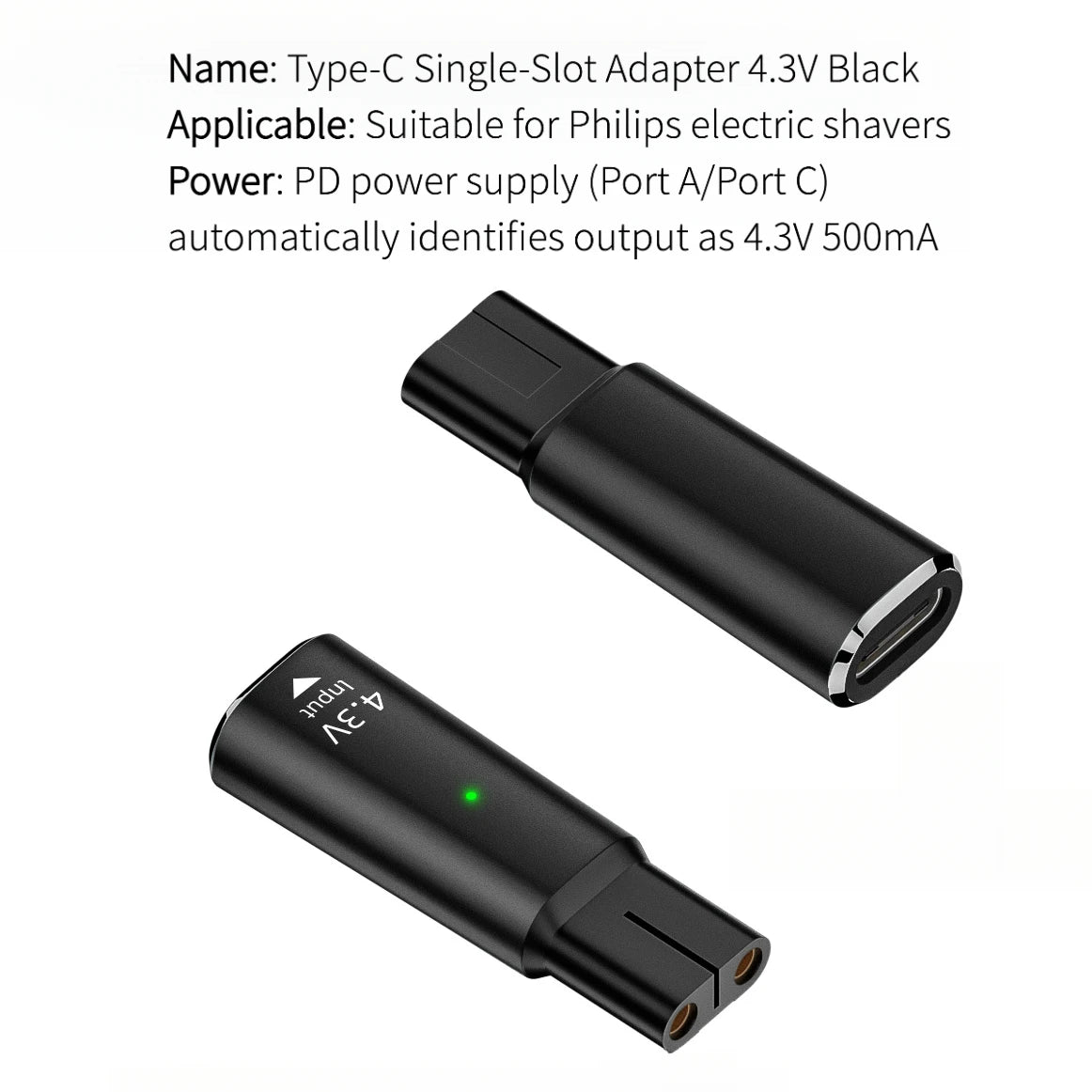 4.3V Type-C Shaver Charging Cable