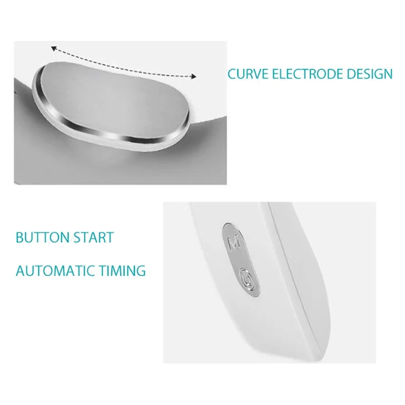 F2 Rechargeable Neck Massager Portable Neck Massage Device with Vibration for Shoulder Muscle Relaxation Home Office Use