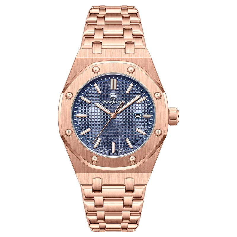 PAAZOMU Original Luxury Men's Watches Date Chronograph Stainless Steel Quartz Watch Waterproof Luminous Fashion Man Wristwatch