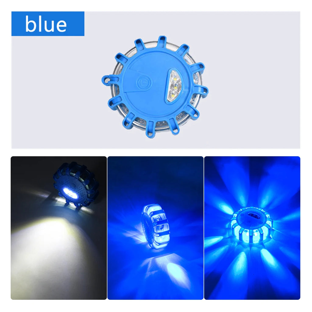 Magnetic LED Strobe Warning Light Portable Car Road Rescue Safety Flashing Lights Roadside Auto Signal Beacon Lamp Accessory