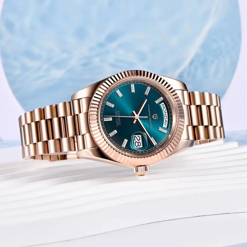 2026 New PAGANI DESIGN DD36 Rose Gold Men's Watches Luxury Mechanical Automatic Watch For Men Date Waterproof AR Sapphire Clock