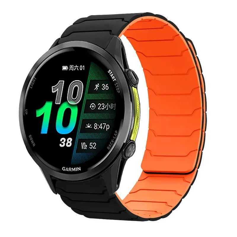 18 20 22mm Silicone Strap For Garmin Venu 4 3 2 3s 2s band Forerunner 255 165 265 255s 265s 970/Active 6/5/4 Magnetic Bracelet